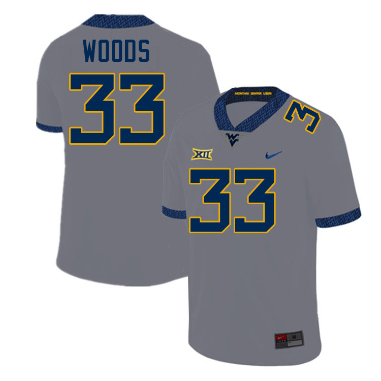 Ashton Woods WVU Jersey,West Virginia Mountaineers #33 Ashton Woods Jersey Youth College-Grey